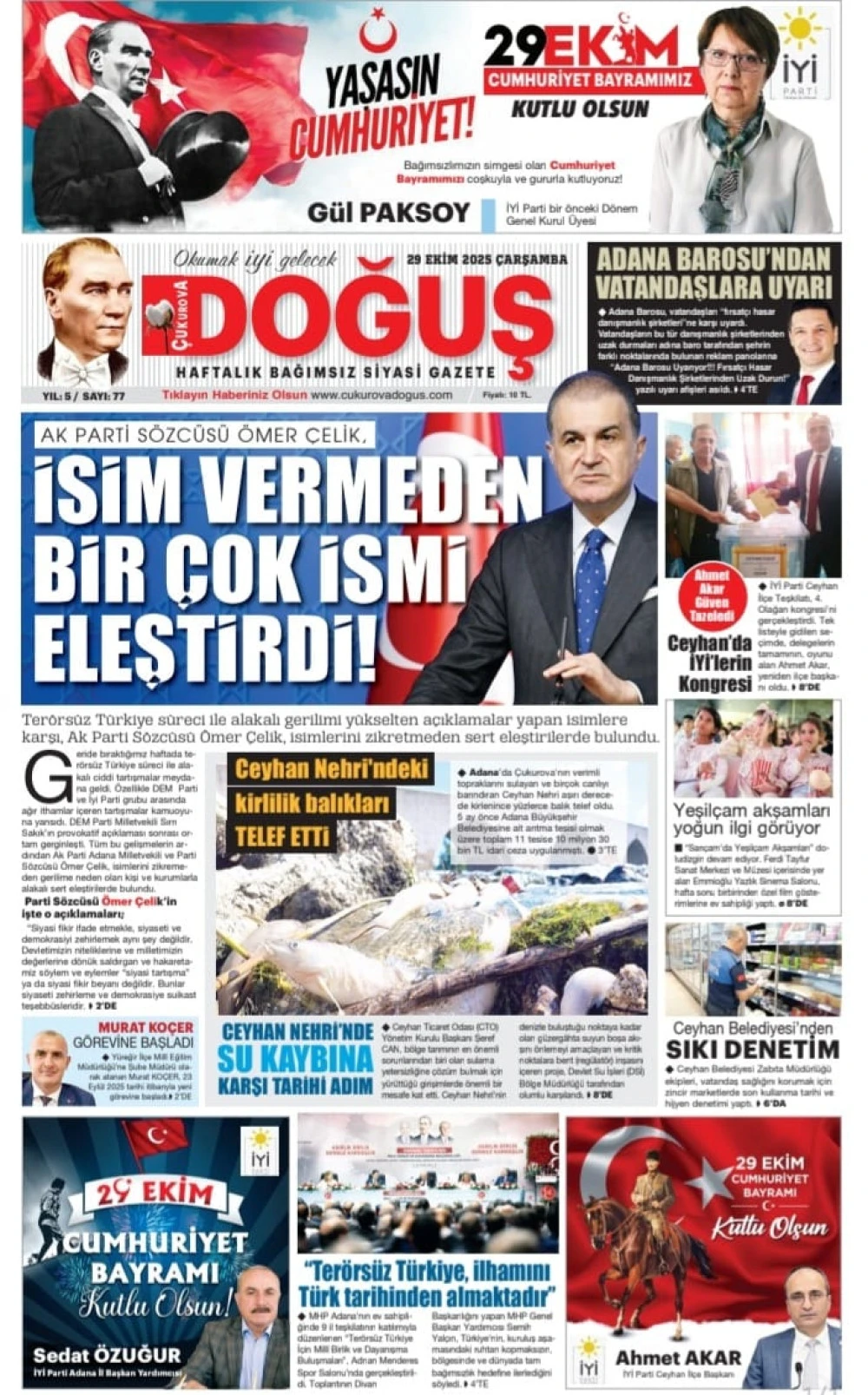 29 EKİM SAYISI - 2025 -77 Sayı -