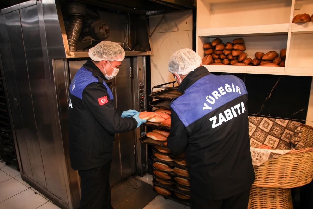 Y&uuml;reğir Belediyesi Zabıta Ekiplerinden fırınlara Ramazan denetimi 